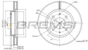 BREMSI CD7845V - DISCHI FRENO - BRAKE DISCS