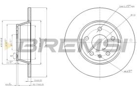 BREMSI CD7848S - DISCHI FRENO - BRAKE DISCS