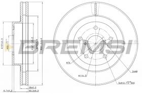 BREMSI CD7857V - DISCHI FRENO - BRAKE DISCS