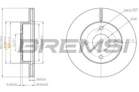 BREMSI CD7884V - DISCHI FRENO - BRAKE DISCS