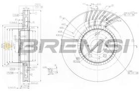 BREMSI CD7957VLS - DISCHI FRENO - BRAKE DISCS