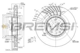 BREMSI CD7957VRD - DISCHI FRENO - BRAKE DISCS