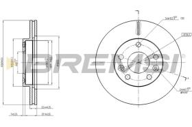 BREMSI CD8078V - DISCHI FRENO - BRAKE DISCS