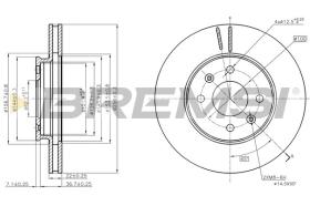 BREMSI CD8089V - DISCHI FRENO - BRAKE DISCS
