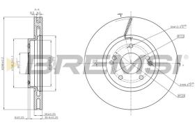 BREMSI CD8091V - DISCHI FRENO - BRAKE DISCS