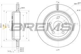 BREMSI CD8095V - DISCHI FRENO - BRAKE DISCS