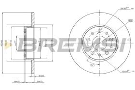 BREMSI CD8286S - DISCHI FRENO - BRAKE DISCS