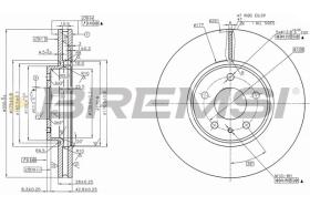 BREMSI CD8337V - DISCHI FRENO - BRAKE DISCS