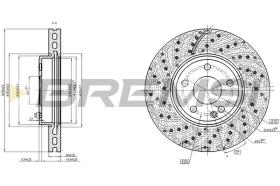 BREMSI CD8464V - DISCHI FRENO - BRAKE DISCS
