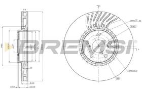 BREMSI CD8498VRD - DISCHI FRENO - BRAKE DISCS