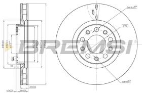 BREMSI CD8555V - DISCHI FRENO - BRAKE DISCS