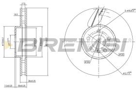 BREMSI CD8619VLS - DISCHI FRENO - BRAKE DISCS