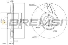 BREMSI CD8619VRD - DISCHI FRENO - BRAKE DISCS