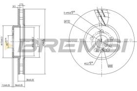 BREMSI CD8625VRD - DISCHI FRENO - BRAKE DISCS