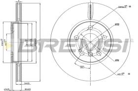 BREMSI CD8637V - DISCHI FRENO - BRAKE DISCS