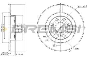 BREMSI CD8658V - DISCHI FRENO - BRAKE DISCS
