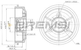 BREMSI CR5024 - TAMBURI FRENO - BRAKE DRUMS