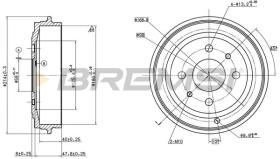 BREMSI CR5043 - TAMBURI FRENO - BRAKE DRUMS