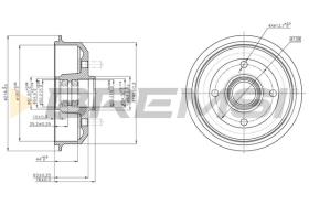 BREMSI CR5054 - TAMBURI FRENO - BRAKE DRUMS
