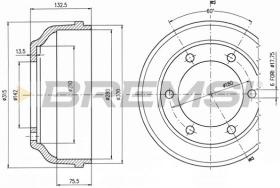 BREMSI CR5063 - TAMBURI FRENO - BRAKE DRUMS