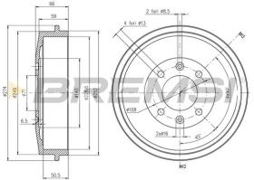 BREMSI CR5146 - TAMBURI FRENO - BRAKE DRUMS