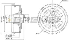 BREMSI CR5168 - TAMBURI FRENO - BRAKE DRUMS