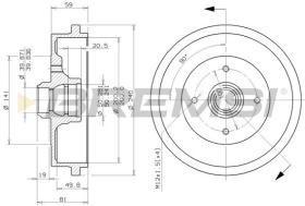 BREMSI CR5244 - TAMBURI FRENO - BRAKE DRUMS