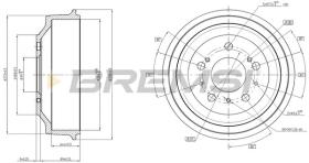 BREMSI CR5255 - TAMBURI FRENO - BRAKE DRUMS