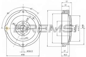 BREMSI CR5257 - TAMBURI FRENO - BRAKE DRUMS