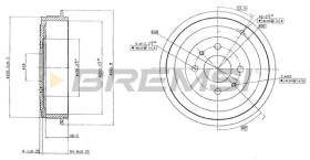 BREMSI CR5264 - TAMBURI FRENO - BRAKE DRUMS