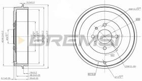 BREMSI CR5267 - TAMBURI FRENO - BRAKE DRUMS