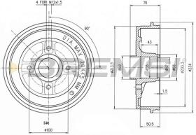 BREMSI CR5391 - TAMBURI FRENO - BRAKE DRUMS