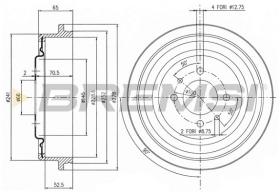 BREMSI CR5392 - TAMBURI FRENO - BRAKE DRUMS