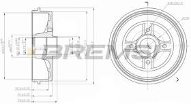 BREMSI CR5396 - TAMBURI FRENO - BRAKE DRUMS