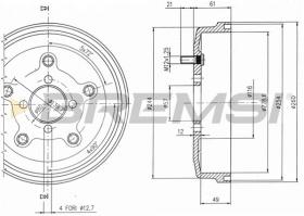 BREMSI CR5521 - TAMBURI FRENO - BRAKE DRUMS