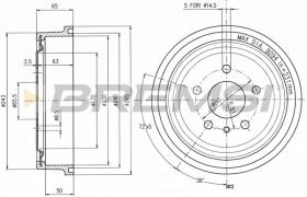 BREMSI CR5561 - TAMBURI FRENO - BRAKE DRUMS