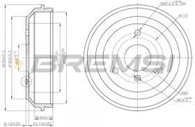 BREMSI CR5598 - TAMBURI FRENO - BRAKE DRUMS