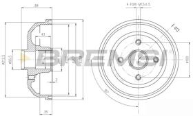BREMSI CR5600 - TAMBURI FRENO - BRAKE DRUMS
