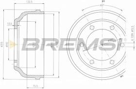BREMSI CR5625 - TAMBURI FRENO - BRAKE DRUMS