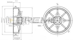 BREMSI CR5637 - TAMBURI FRENO - BRAKE DRUMS