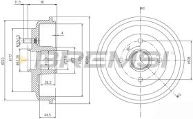 BREMSI CR5644 - TAMBURI FRENO - BRAKE DRUMS