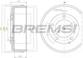 BREMSI CR5646 - TAMBURI FRENO - BRAKE DRUMS