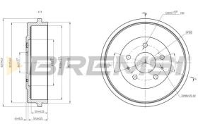 BREMSI CR5704 - TAMBURI FRENO - BRAKE DRUMS