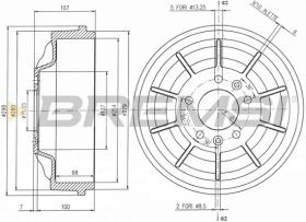 BREMSI CR5729 - TAMBURI FRENO - BRAKE DRUMS