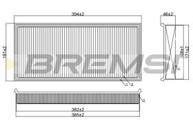 BREMSI FA0112 - FILTRI ARIA - AIR FILTER