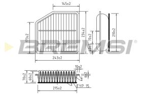 BREMSI FA0114 - FILTRI ARIA - AIR FILTER
