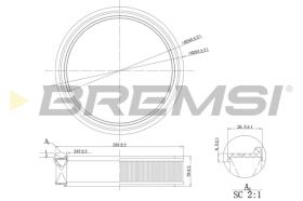 BREMSI FA0126 - FILTRI ARIA - AIR FILTER