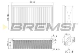 BREMSI FA0131 - FILTRI ARIA - AIR FILTER