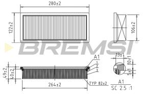 BREMSI FA0219 - FILTRI ARIA - AIR FILTER