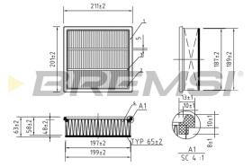 BREMSI FA0221 - FILTRI ARIA - AIR FILTER
